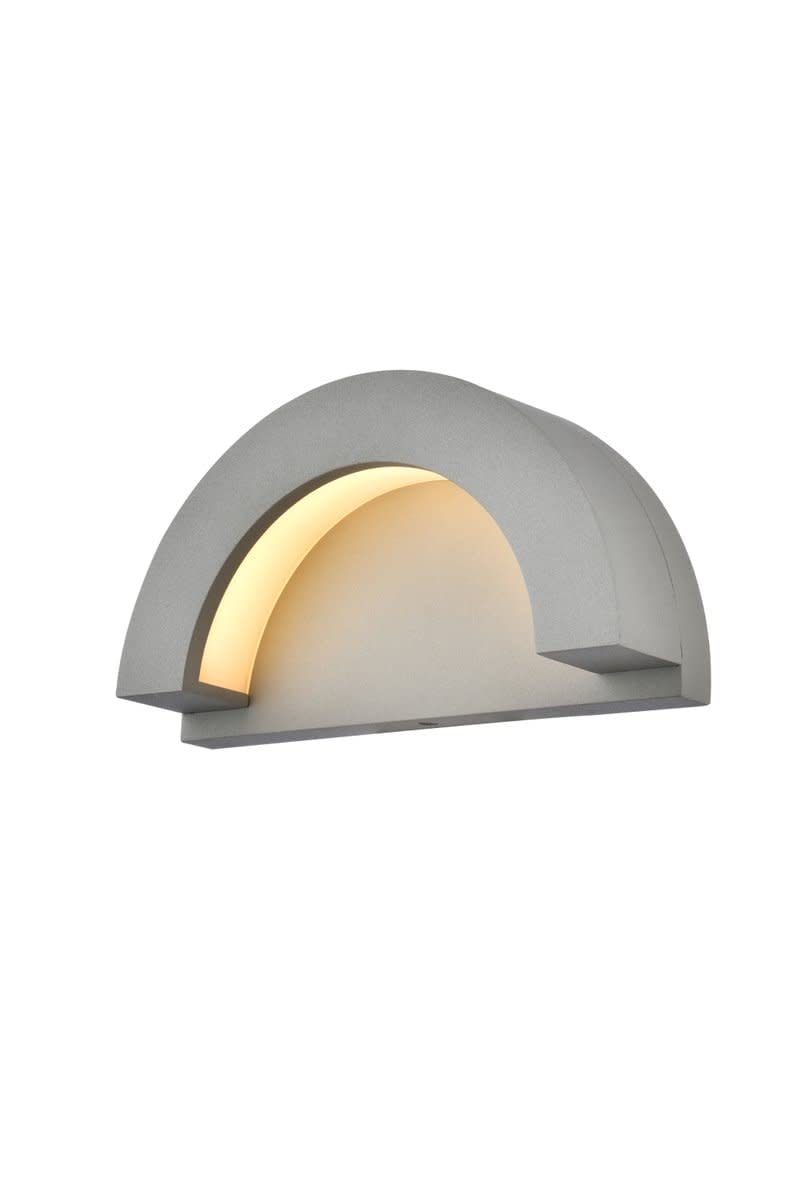 Living District LED Wall Sconce, Metal, 9.75inx2.375inx5.25in, Silver, Model LDOD4032S