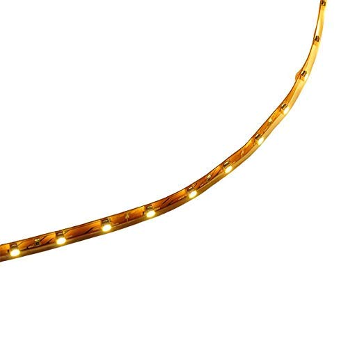 LEDwholesalers 16.4 Feet (5 Meter) Flexible LED Light Band with 300xSMD3528 and Adhesive Back  12 Volt  Warm White 3100K  2026WW-31K