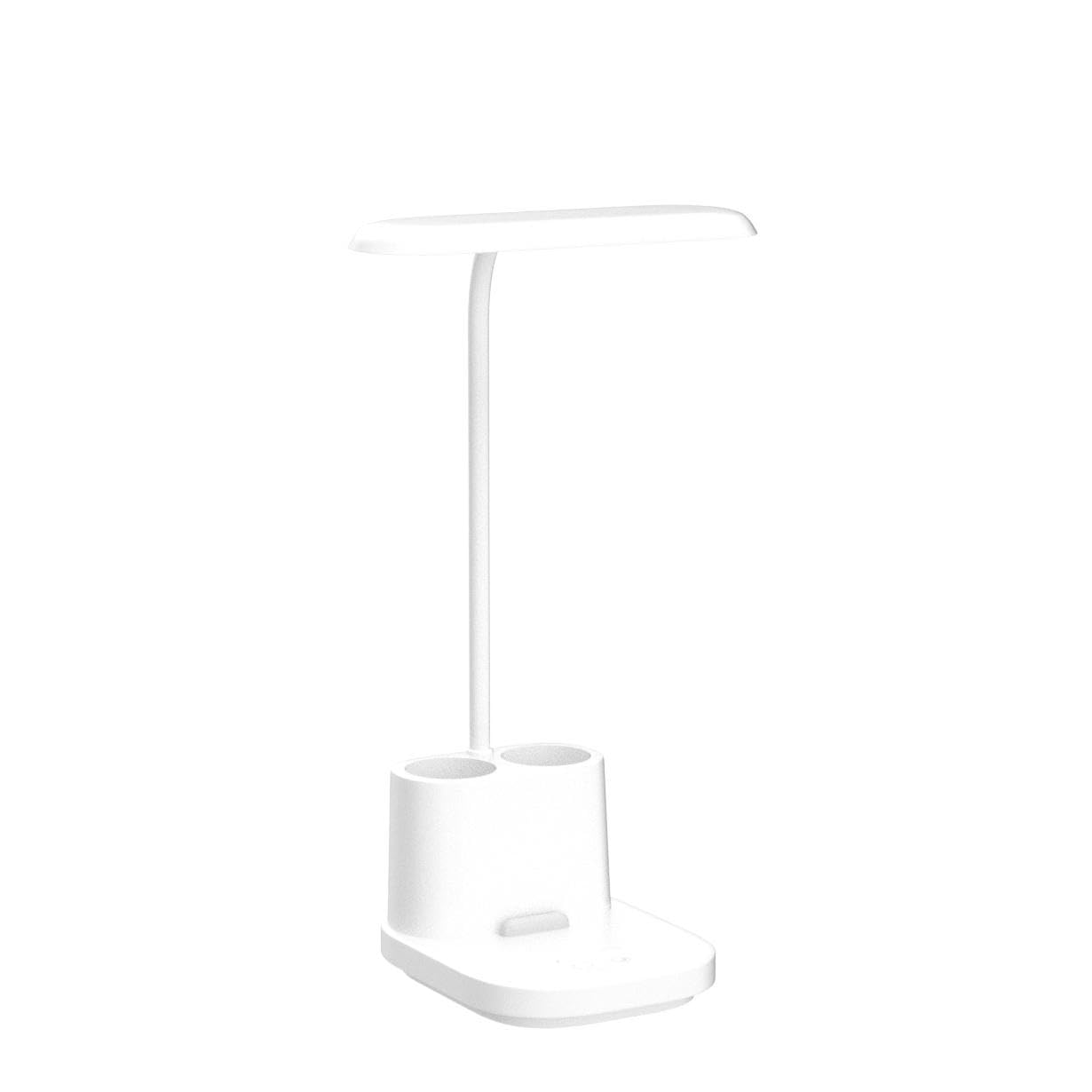 Youkoyi Led Desk Lamp - Rechargeable Touch Control, Stepless Dimming, 3 Color Modes, Gooseneck, White, Model T22