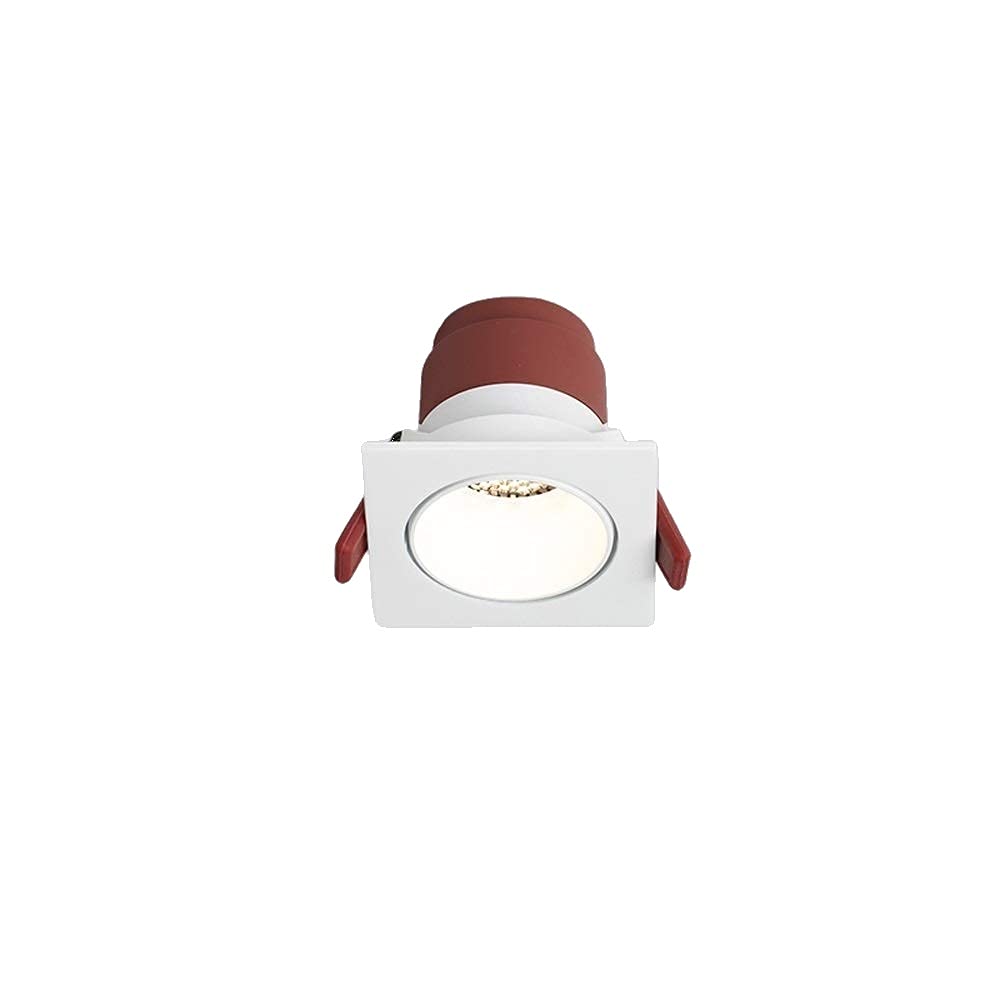 OZZKI Recessed Square Adjustable Angle LED Recessed Downlight CRI90 75mm Mounting Aperture Recessed Ceiling Light Nordic Anti-Fo