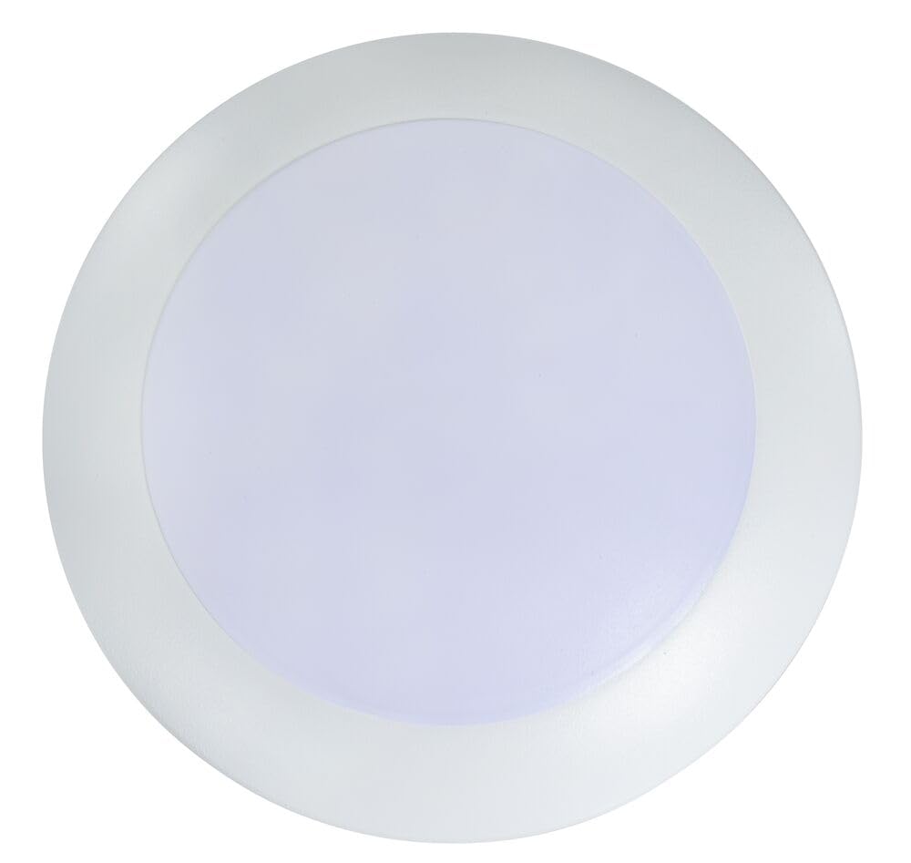 Topaz 6 Inch Led Surface Mount Disk Light, 11W 5Cct Selectable, 2700K,3000K,3500K,4000K,5000K, White