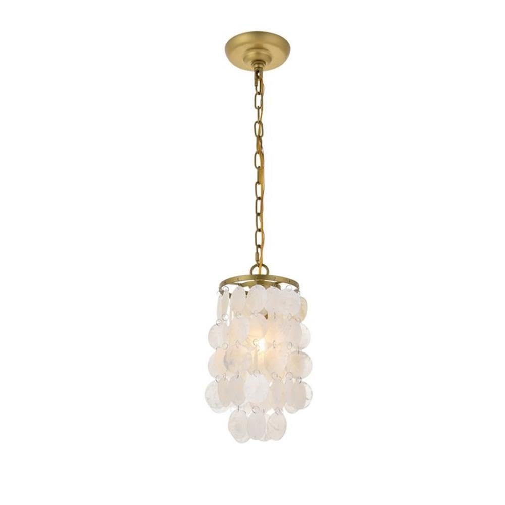 Living District Selene Brass Pendant Light - 1-Light Metal Hanging Fixture