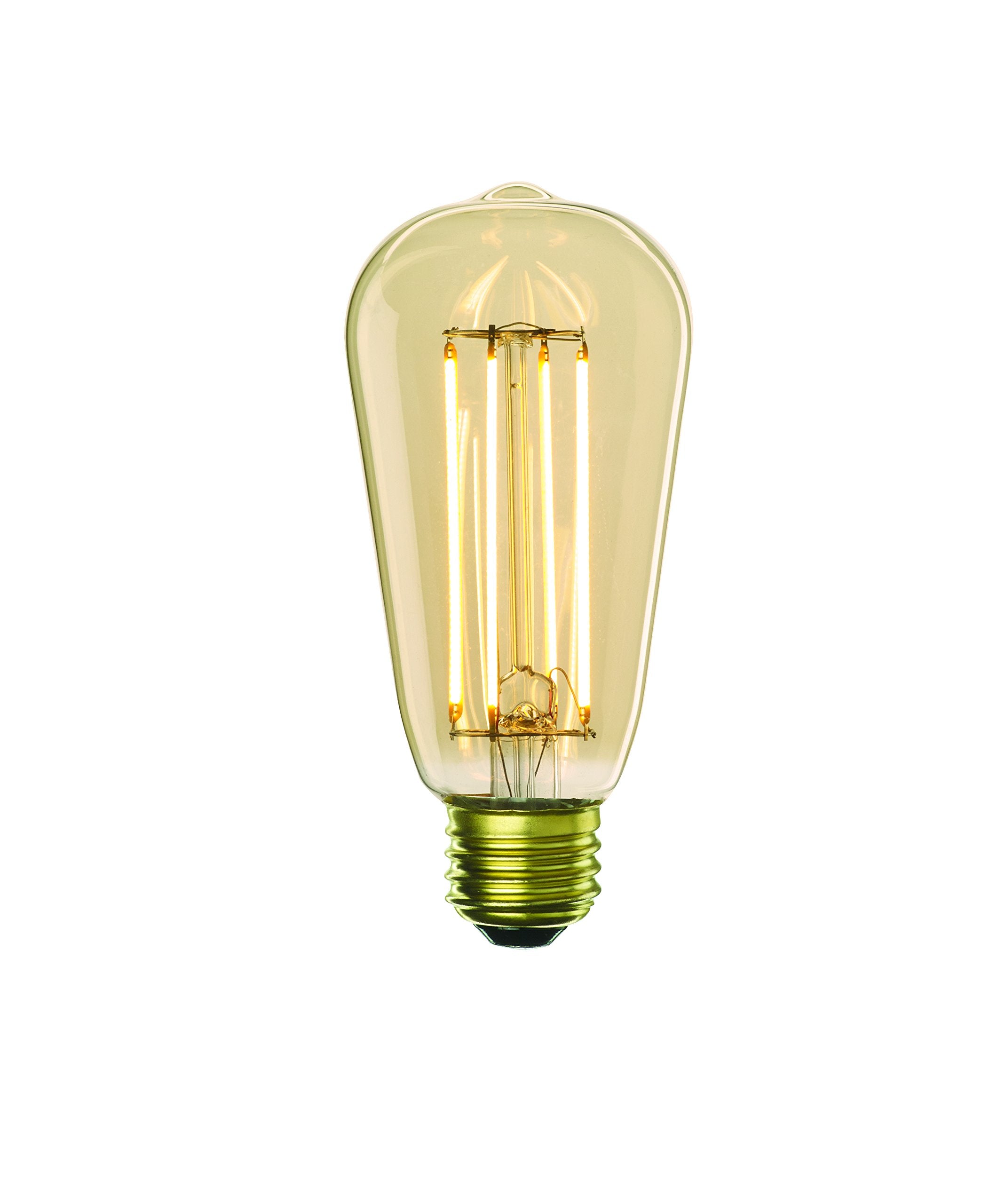 Bulbrite LED ST18 Light Bulb, 60W Equivalent, Dimmable, 2200K, Antique, Medium Screw Base (E26), Copper