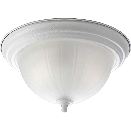 Two-Light Melon 13-1/4'' Close-To-Ceiling