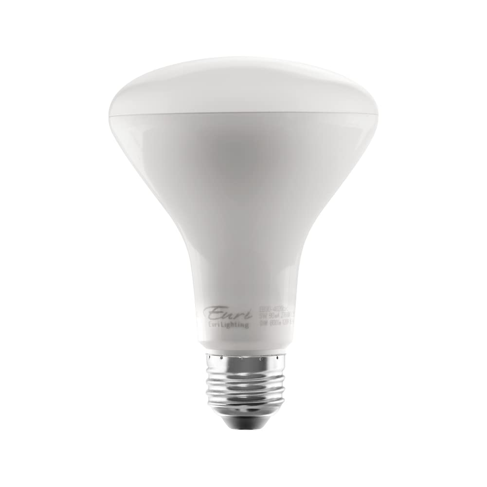Euri Lighting Eb30-5000Cec Dimmable Led Br30, 9W (65W Equal) 810Lm, 3000K (Soft White), 90+ Cri, 120 Angle, Damp Rated,E26,5Yr 2