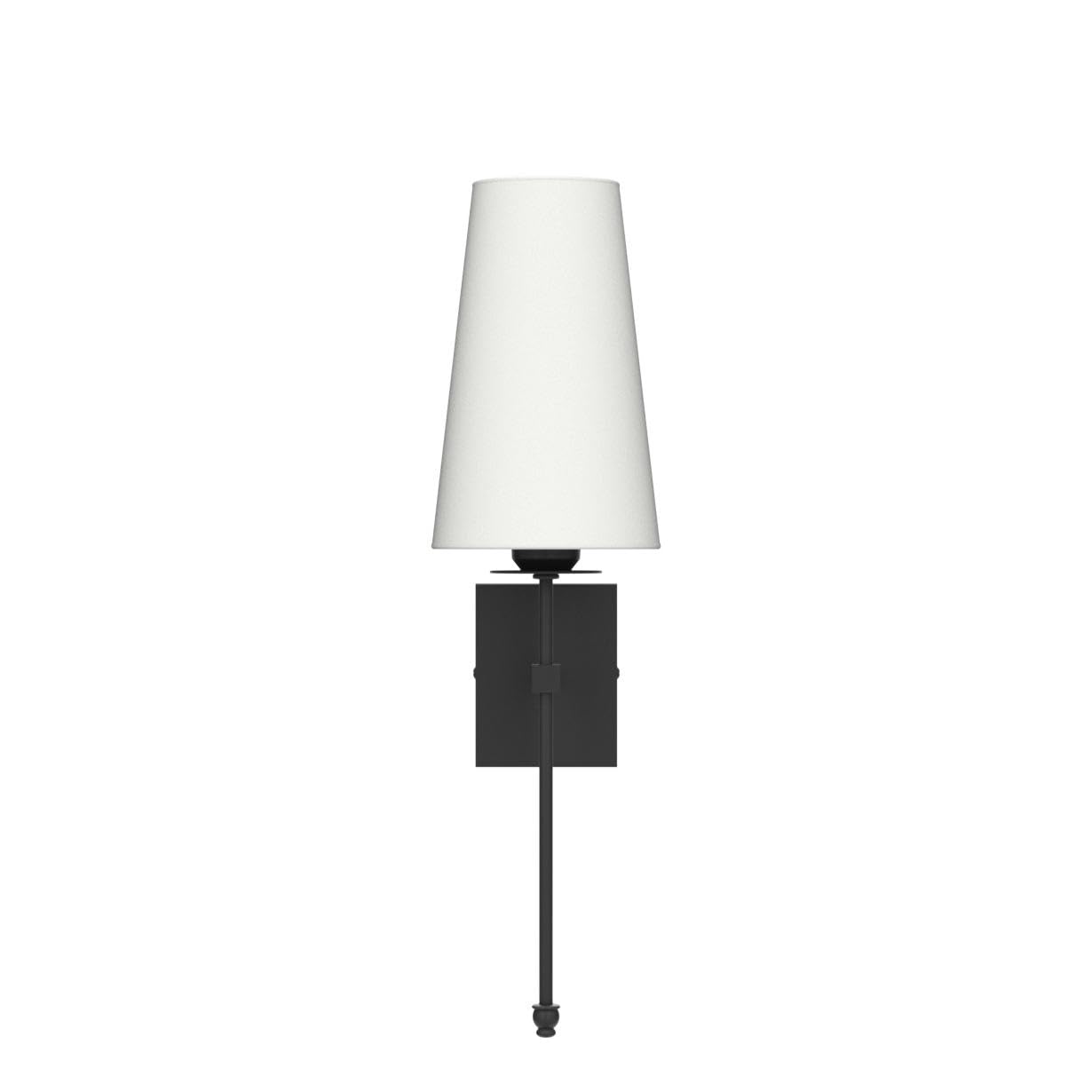 Vimhou Slim Battery Operated Wall Sconce Set Of Two, Dimmable White Fabric Shade With Remote