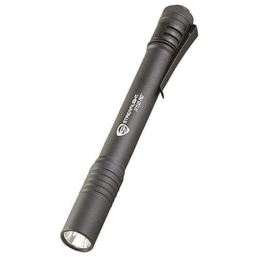 Streamlight Stylus Pro Penlight, 100-Lumen, Aluminum, Black, Model 66118 with 2 AAA Alkaline Batteries