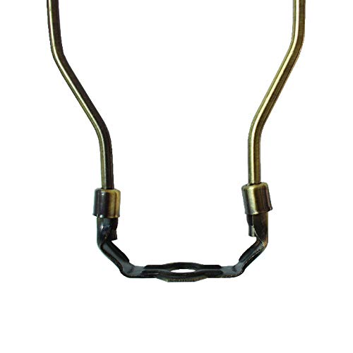 I Like That Lamp Complete Lamp Set - Antique Brass 8 Harp (Suitable for 9 to 10 Lampshade) - Includes Harp, Saddle Holder Bas