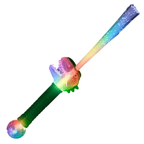 blinkee Light Up Fiber Optic Dinosaur Prism Wand, Small, Plastic, Multicolor