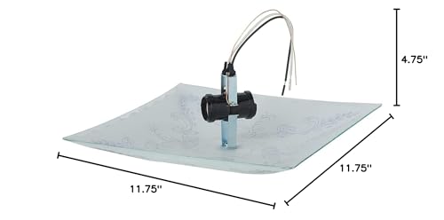 Nuvo Sf77/126 Square Floral Design Close To Ceiling Fixture , White