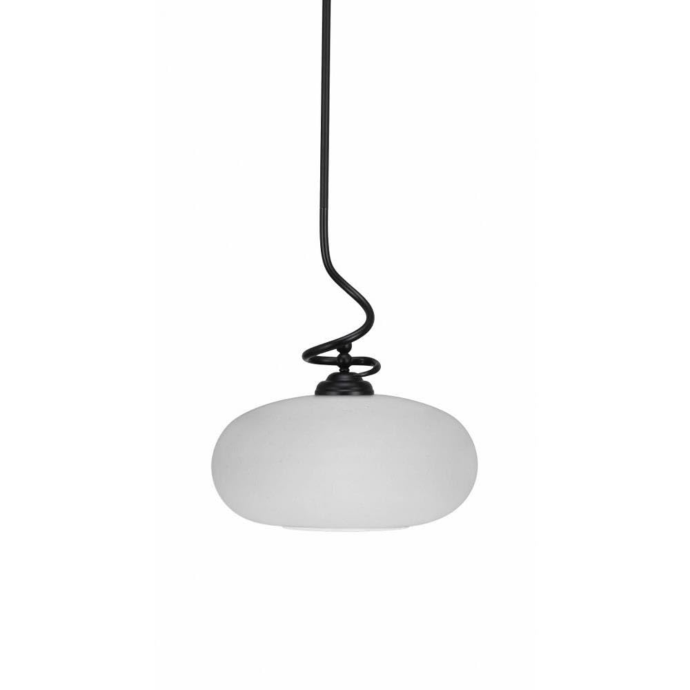 Toltec Lighting Capri 1 Light Pendant in Matte Black (900-MB-216)