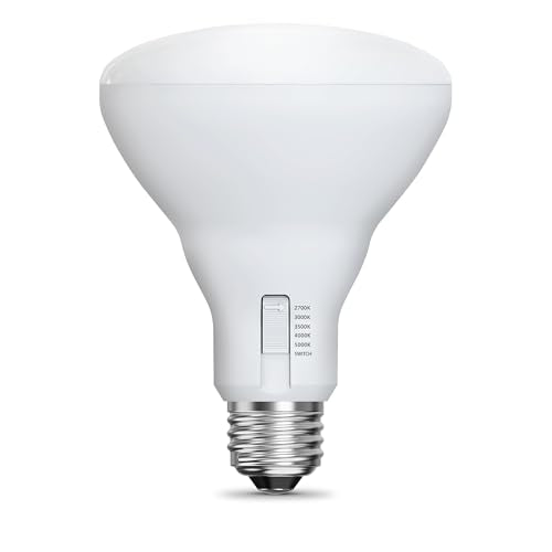 Feit Electric Br30 Led Light Bulb, 100W Equivalent, Dimmable, 1400 Lumens, 5-Color Adjustable White, 90+ Cri, General Purpose Fl