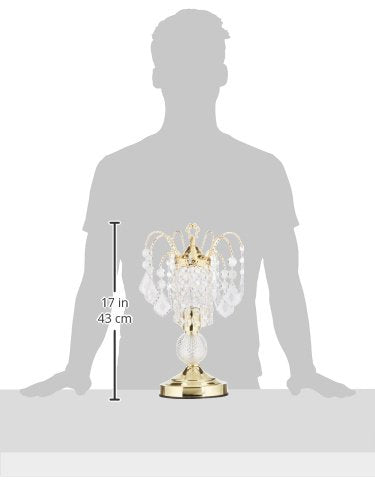 ORE International Glass Touch Accent Lamp, Model 3056, Gold Finish