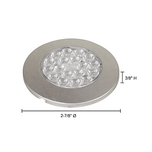 Jesco Lighting Sd122Cv-35-40-S Orionis - 2.88" Led Round Surface Mount Display Light, Silver Finish