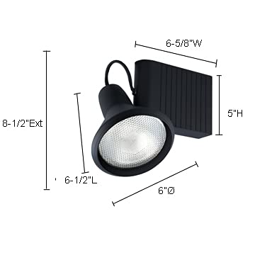 Jesco Lighting Hmh907P38701B Classic 907 Series Metal Halide Track Light Fixture, Par38, 70 Watts, Black Finish