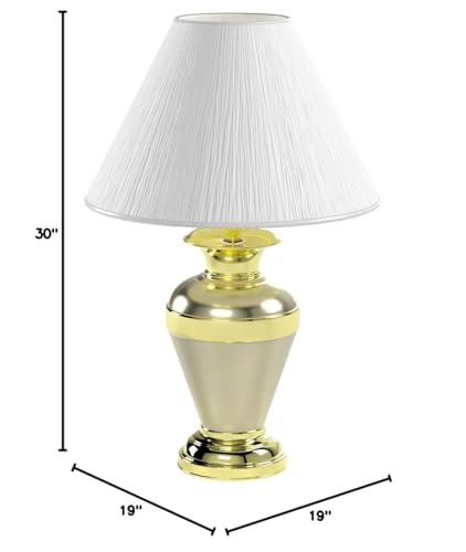 Ore International 6129Sn Metal Lamp, Satin Nickel, 32-Inch, 32" X 19" X 19"