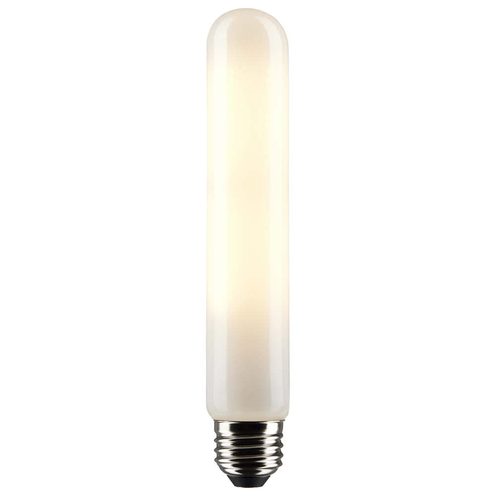 Satco 8-Watt LED E26 Light Bulb, Dimmable, 2700K, Frost, 1 Count, Model S21356