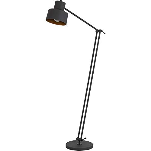 Cal 60W Metal Floor Lamp, Adjustable Arms, Black, 65inx24inx11in, Model BO-2966FL