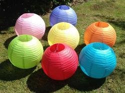 Charmed Paper Lanterns Set of 8 - 8-Inch Multicolor Rice Paper Hanging Decorations for Home Decor and Parties