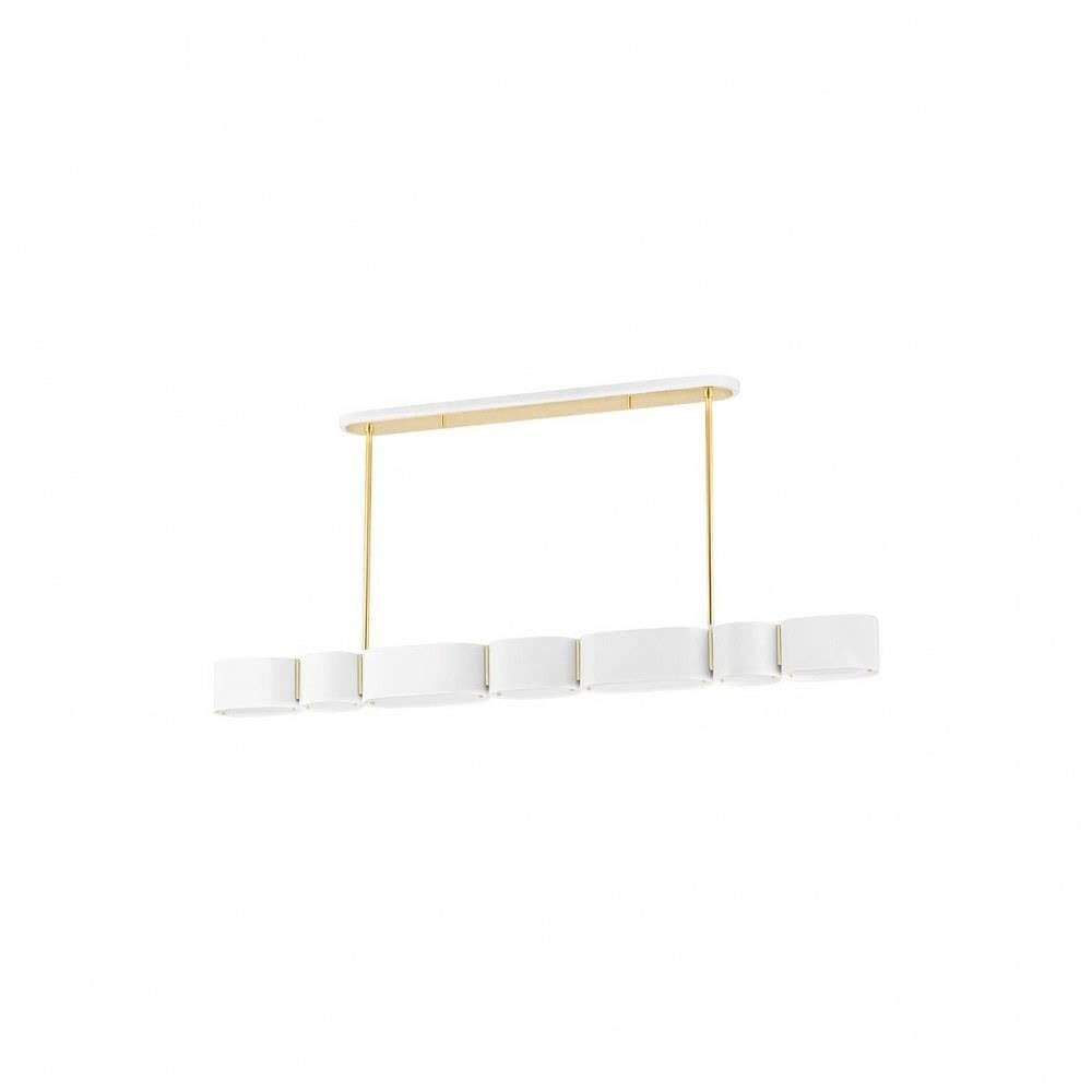 Corbett Lighting 393-54-SWH/VB Opal 7 Light Soft White Linear Light Fixture
