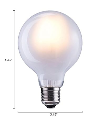 Zuo E26 G80 6W Led Bulb - Frosted White Glass, 110Mm X 80Mm, Energy Efficient
