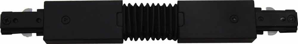 Jesco Lighting LFLXJBK Flexible Connector with Power-Feed, 2-Wire Single Circuit Track, Black Finish