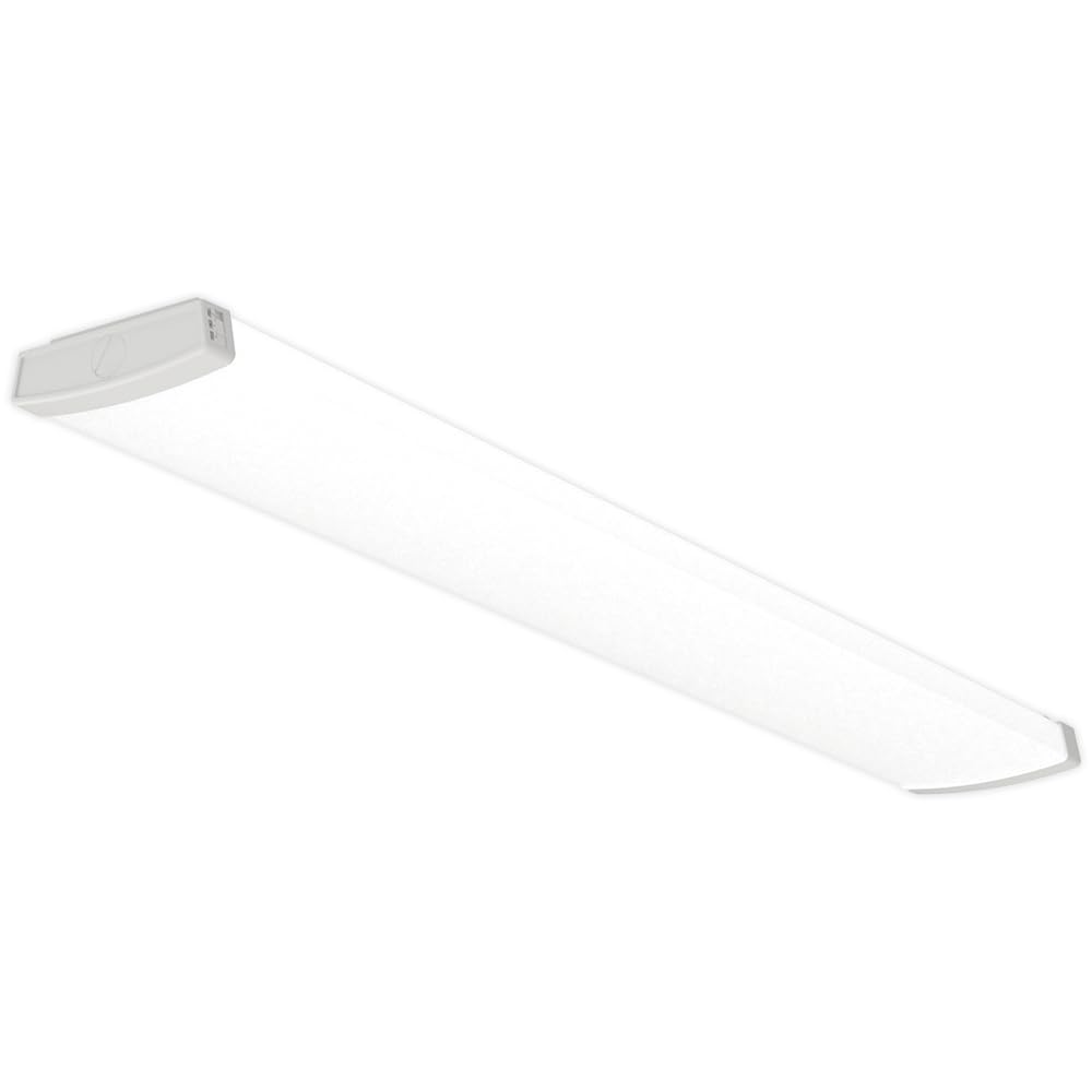 Lithonia Lighting TruWrap Curved Wrap LED Ceiling Light 3000K/4000K/5000K Switchable, Narrow, White, Model TRUN 48 ALO4 CMP 8
