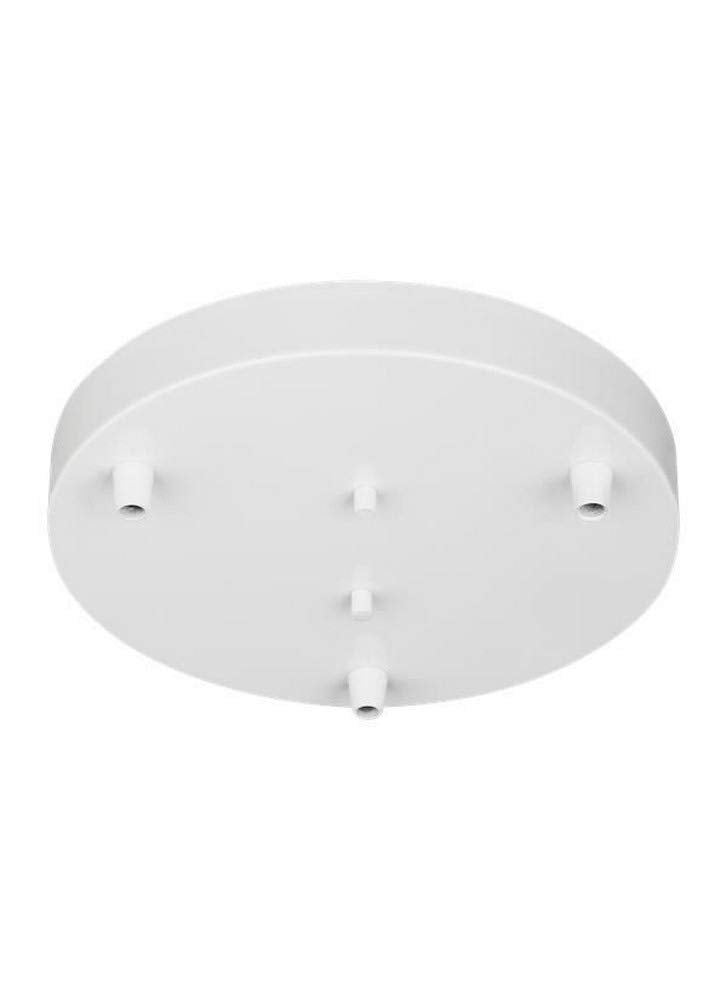 Sea Gull Lighting Hanging Globe Three Light Cluster Canopy, Alloy Steel, White Finish, Model 7449403-15
