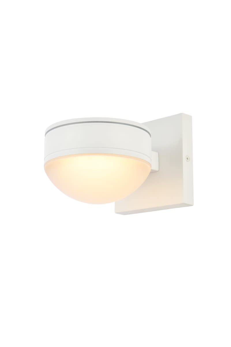Living District Modern Home Decorative Raine Integrated LED Wall Sconce in White