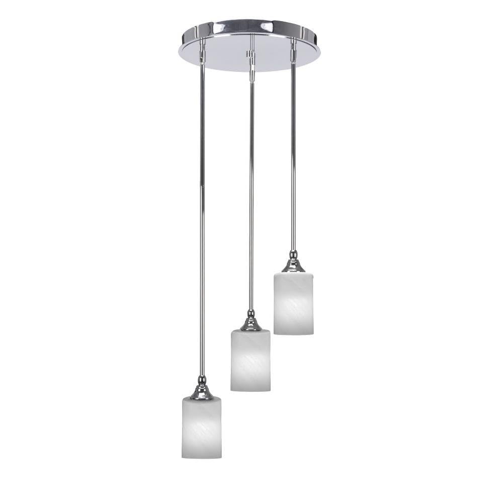 Empire 3 Light Cluster Pendalier in Chrome (2143-CH-3001)
