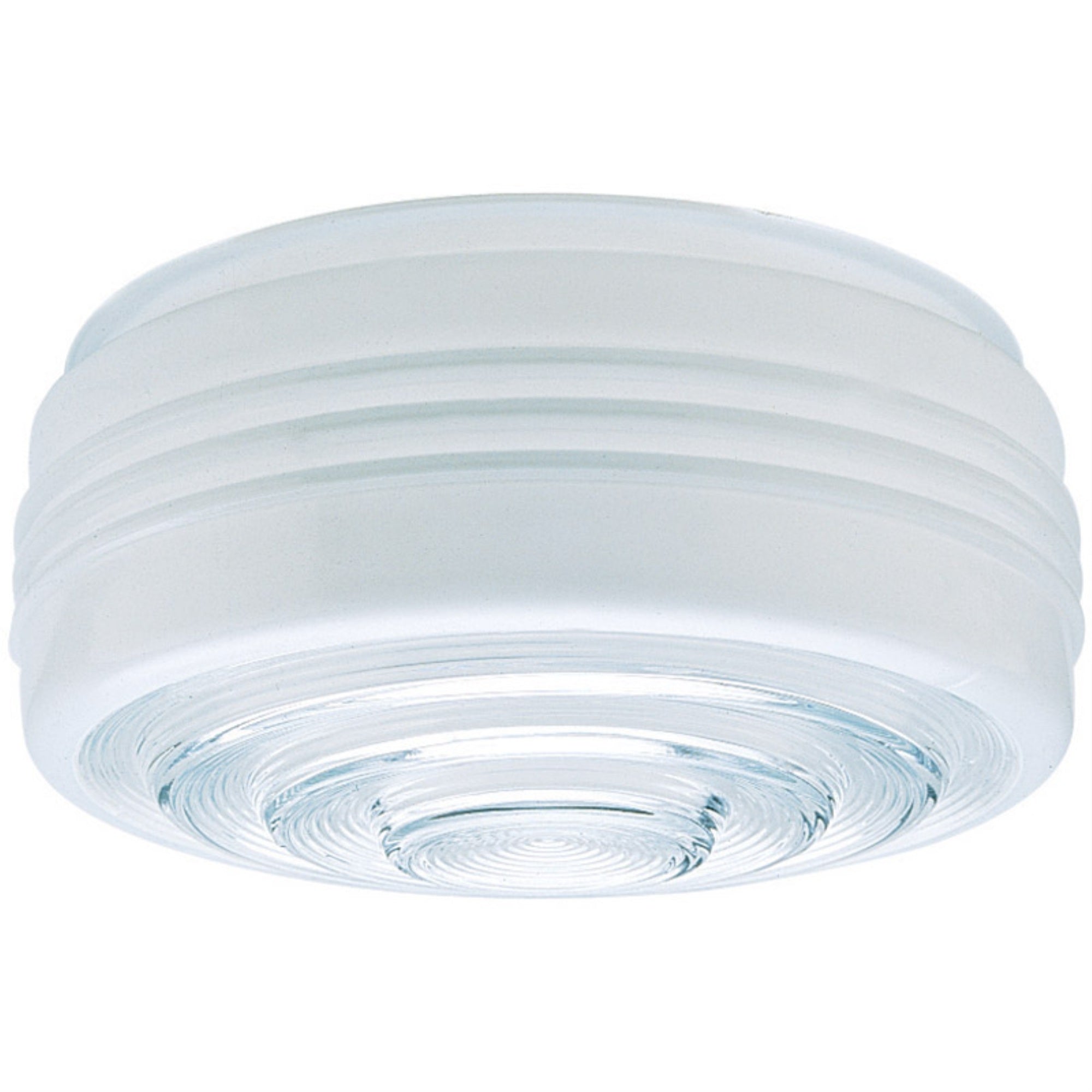 Westinghouse 7&quot; Glass Drum Shade, Clear & White, 6&quot; Fitter - Ideal For Lighting Fixtures