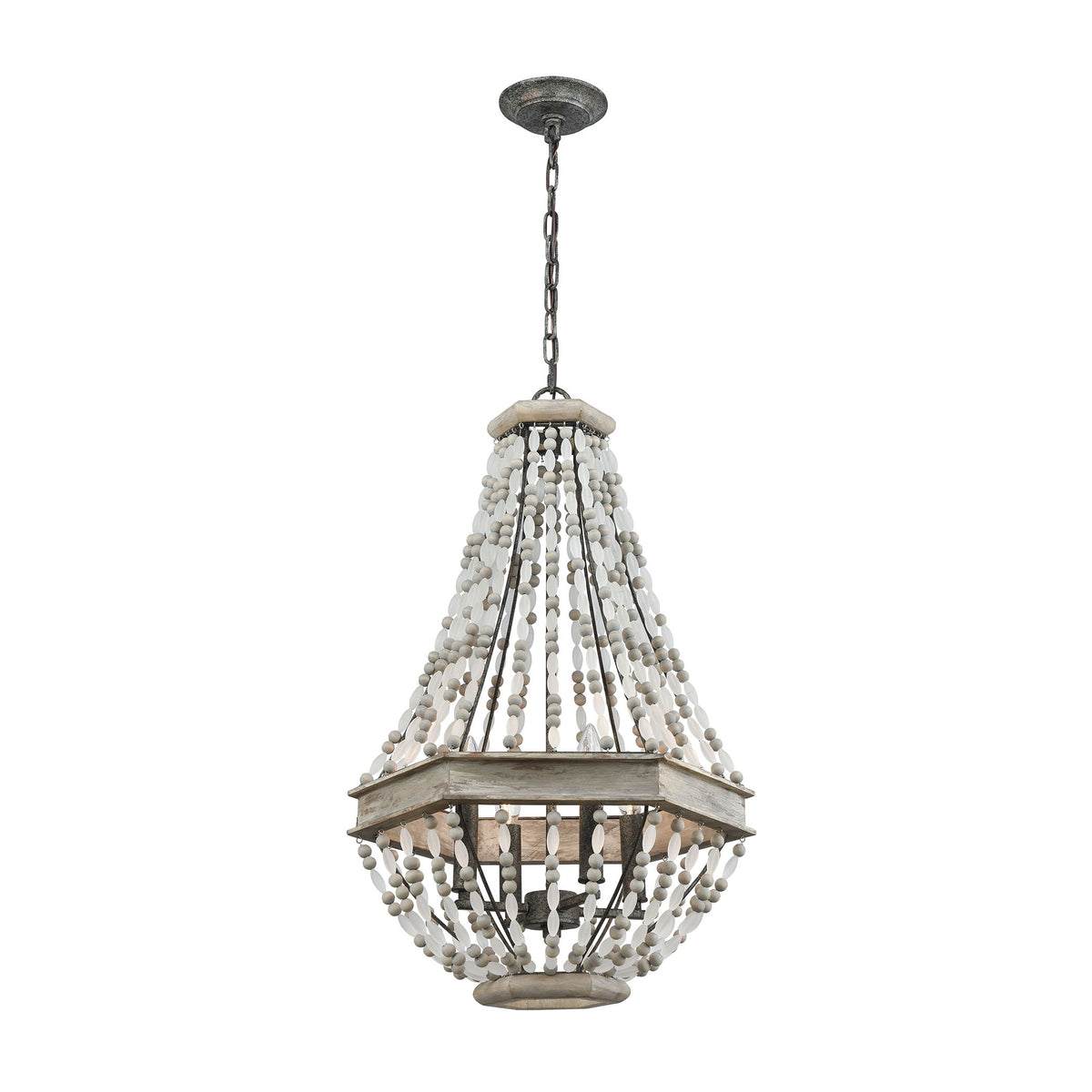 Summerton 4 Pendant Washed Gray/Malted Rust