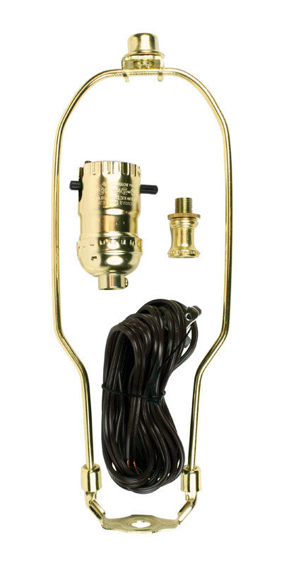 Jandorf Brass Fin Specialty Hardware Push/Sock Lamp Kit - Durable Brass Material