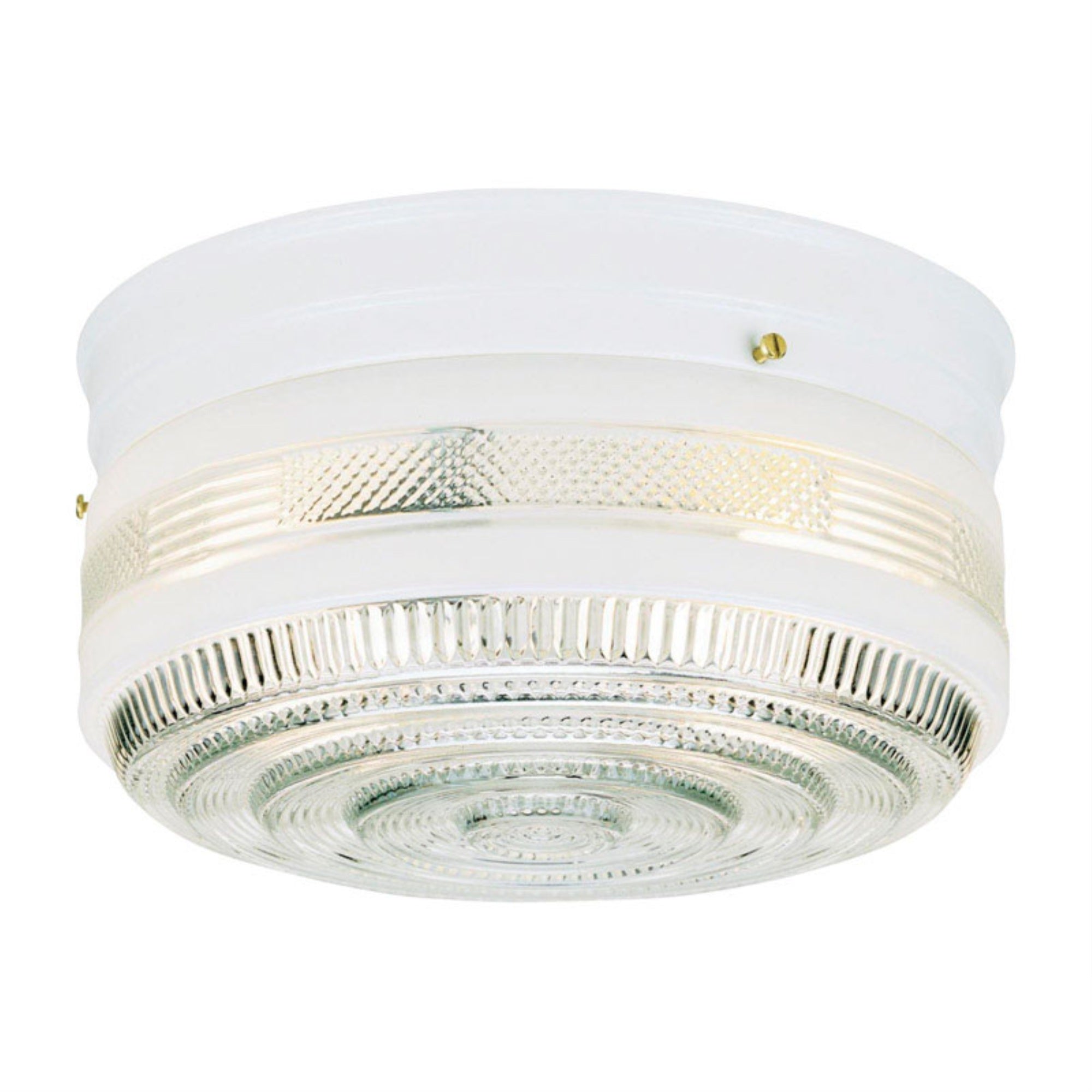 Westinghouse 6623800 Flush-Mount Interior Ceiling Fixture, Finish Glass, Two Light 10.75&quot;, Clear,White