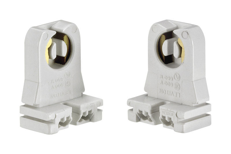 FLUOR LAMPHLDR BIPIN WH (Pack of 1)