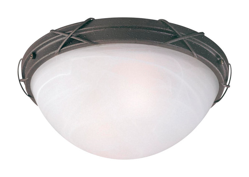 Westinghouse Claremont 2-Light Outdoor Flush Mount - Stylish White Glass Lighting (Set Of 2)