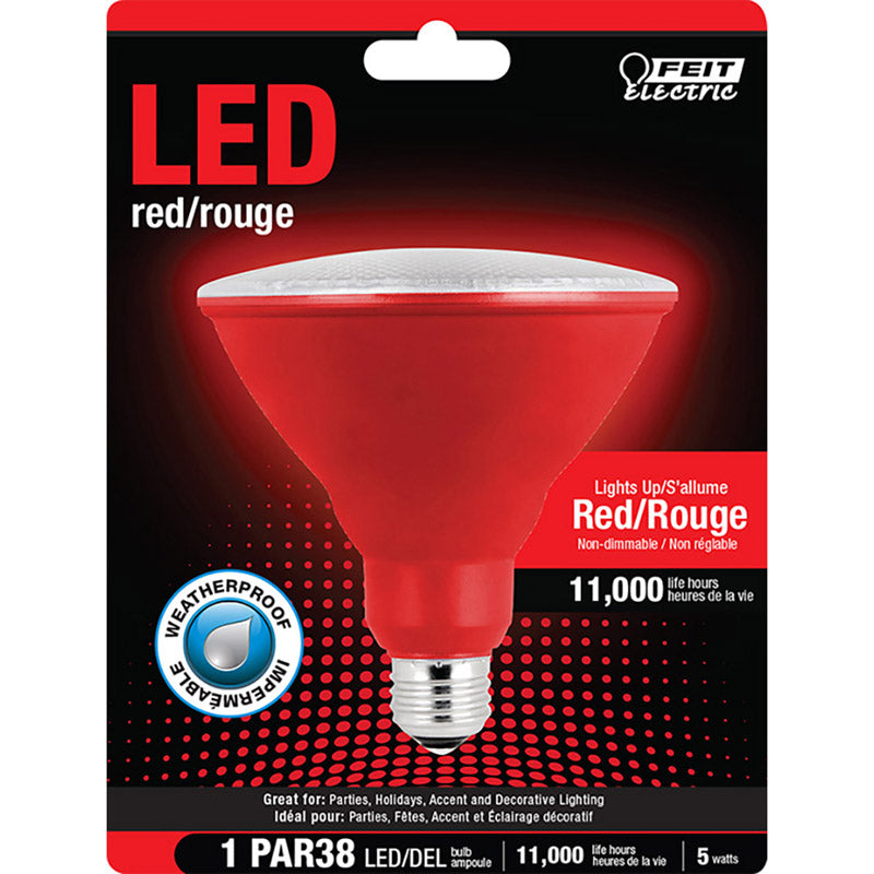 LED FEIT PAR38 RED (Pack of 1)