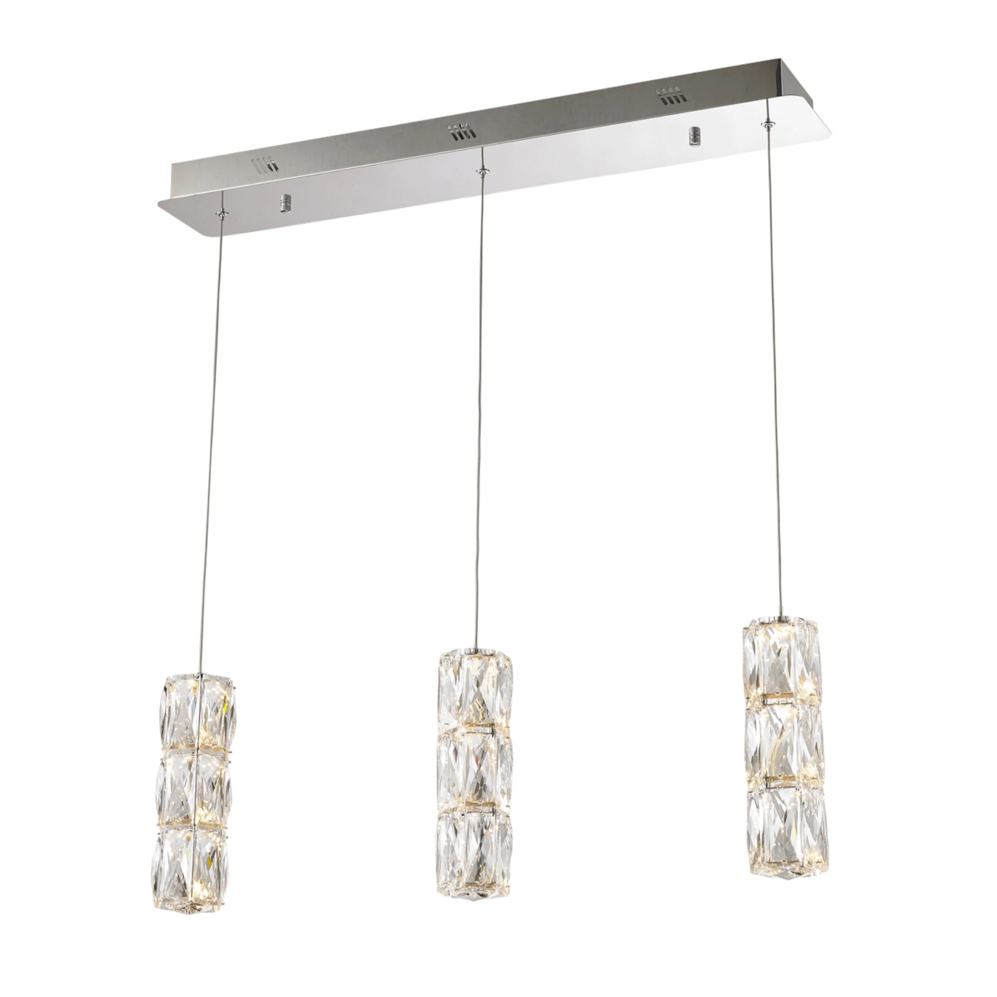 3500 Polaris Colloection Pendant L:27.5 In W:4.7In H:80In Lt:N/A Chrome Finish (Elegant Cut Crystals)