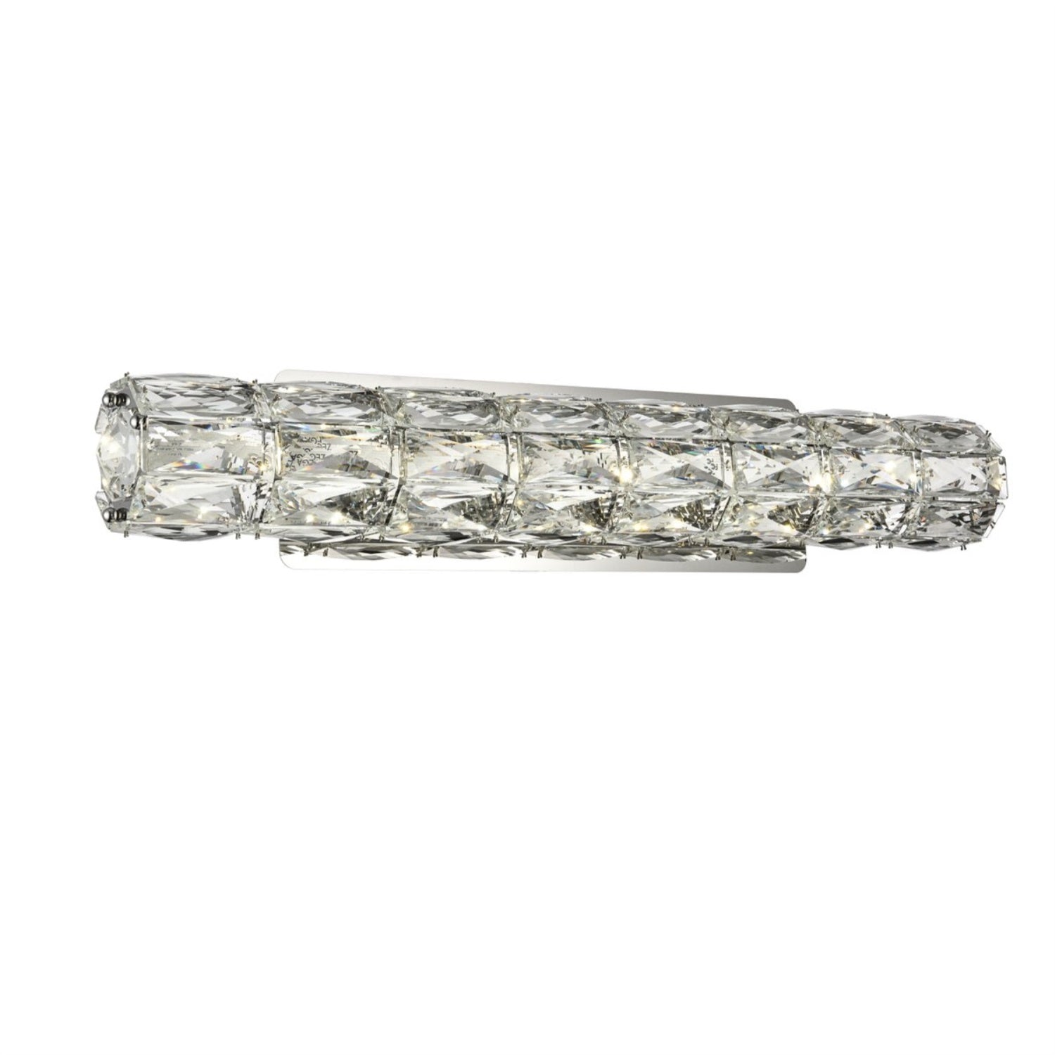 Valetta Integrated LED chip light Chrome Wall Sconce Clear Royal Cut Crystal