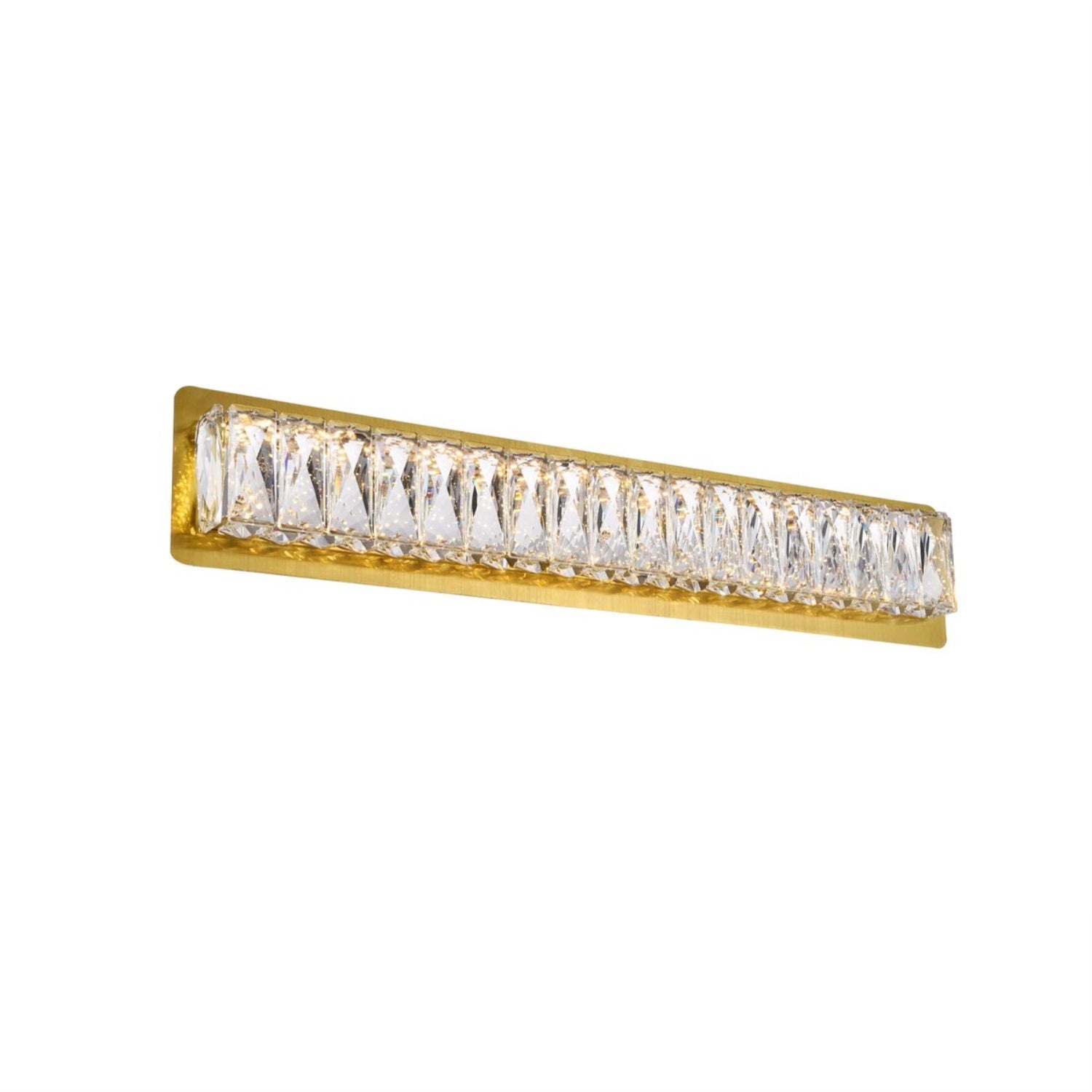 Monroe Integrated LED chip light gold Wall Sconce Clear Royal Cut Crystal