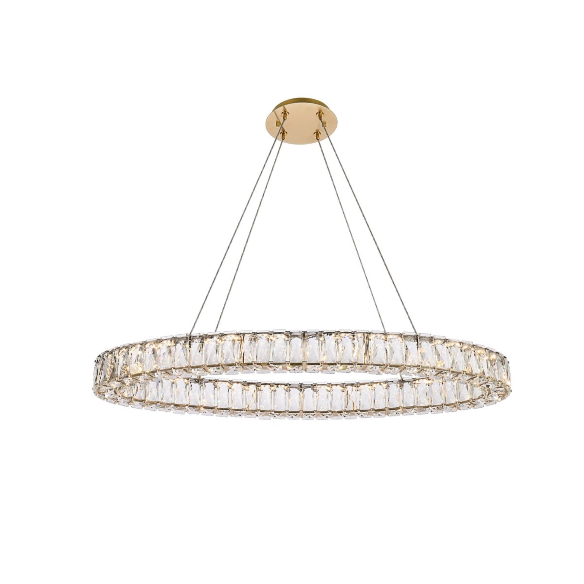 Monroe 36 Inch Led Oval Single Pendant In Gold