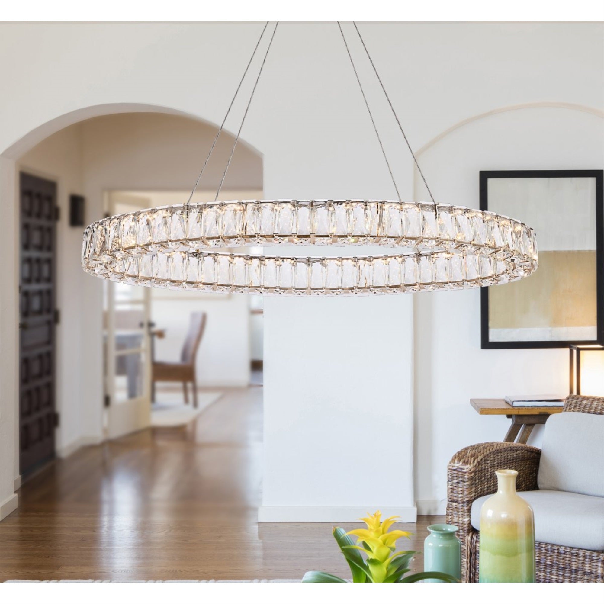 Monroe 36 Inch Led Oval Single Pendant In Gold