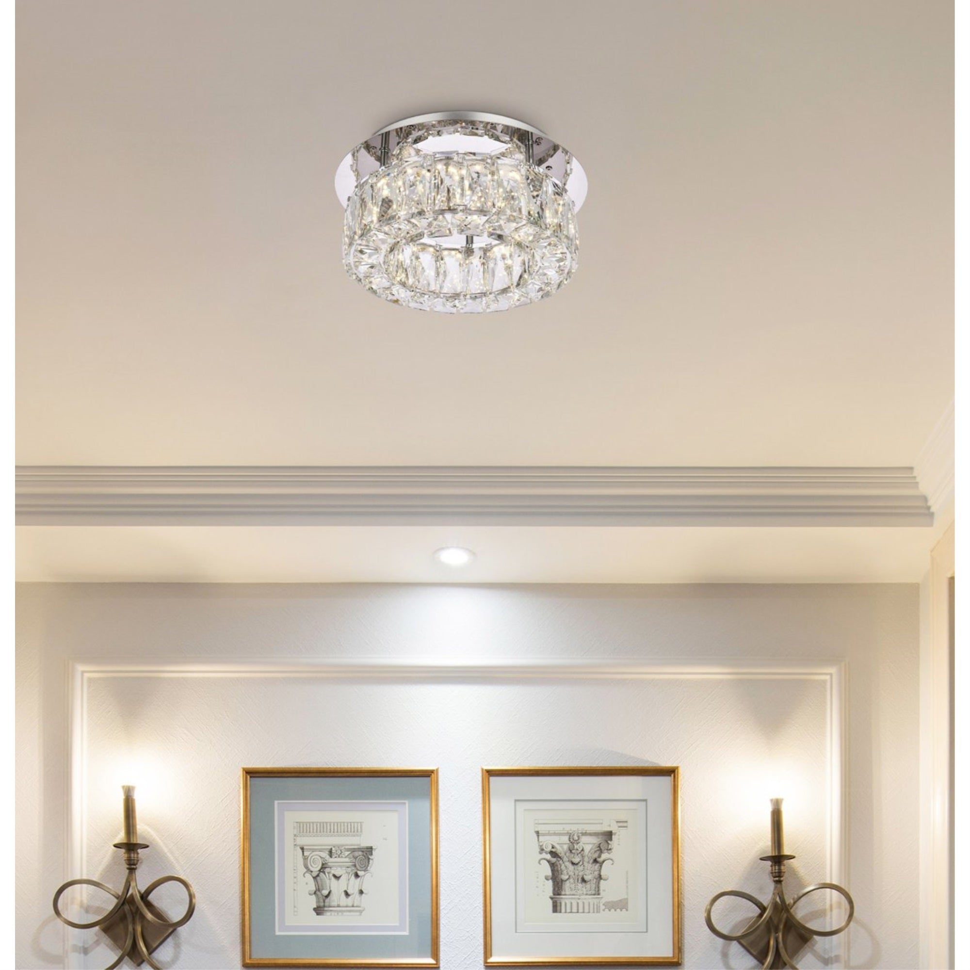 Elegant Lighting Monroe 12&quot; Led Single Flush Mount