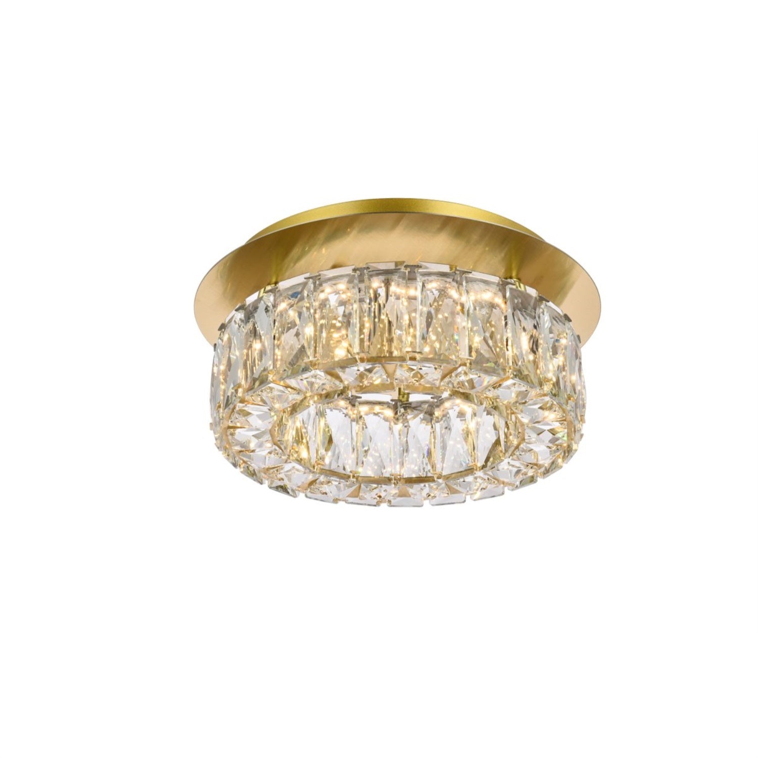Elegant Lighting Monroe 12&quot; Led Single Flush Mount In Gold