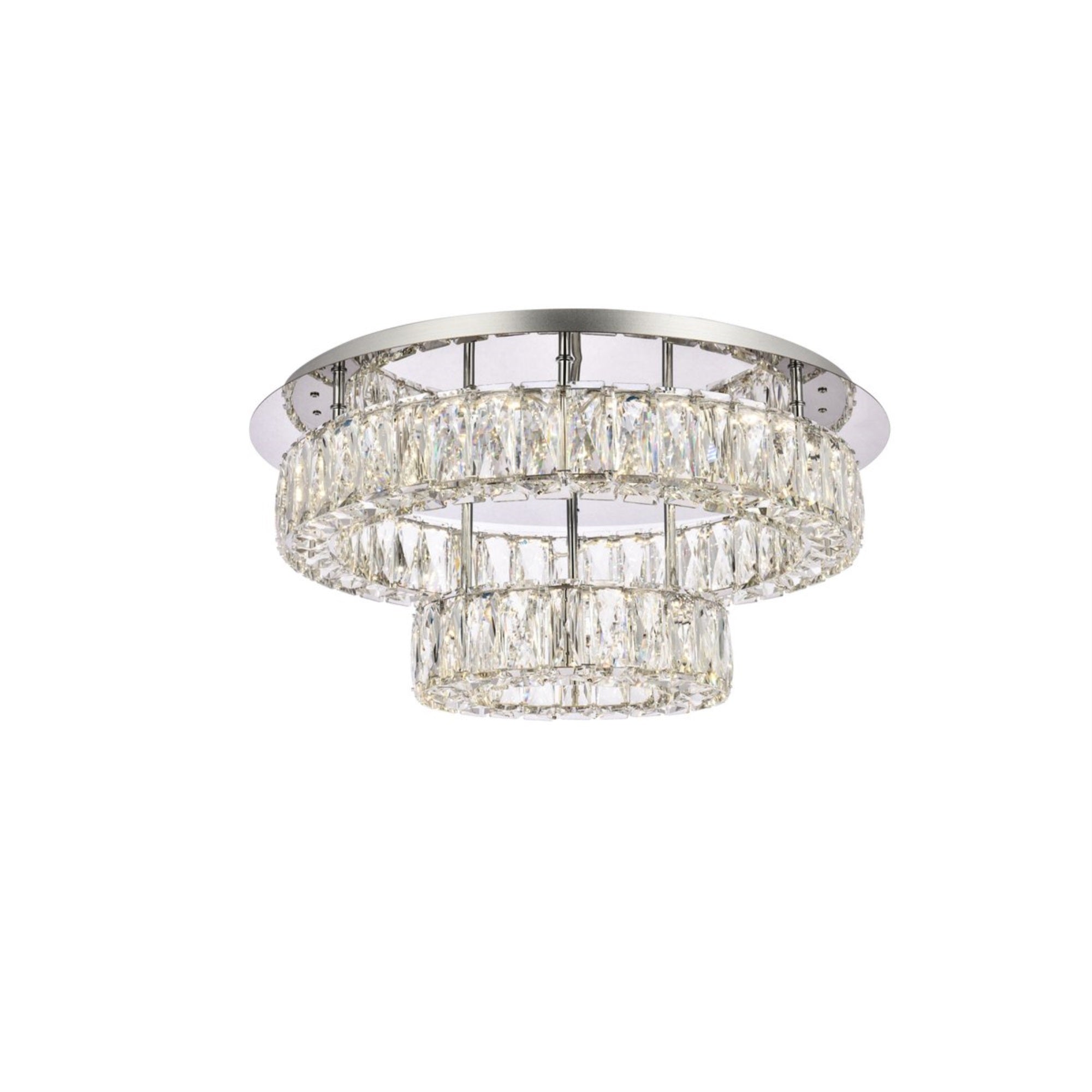 Elegant Lighting Monroe 22&quot; Led Double Flush Mount