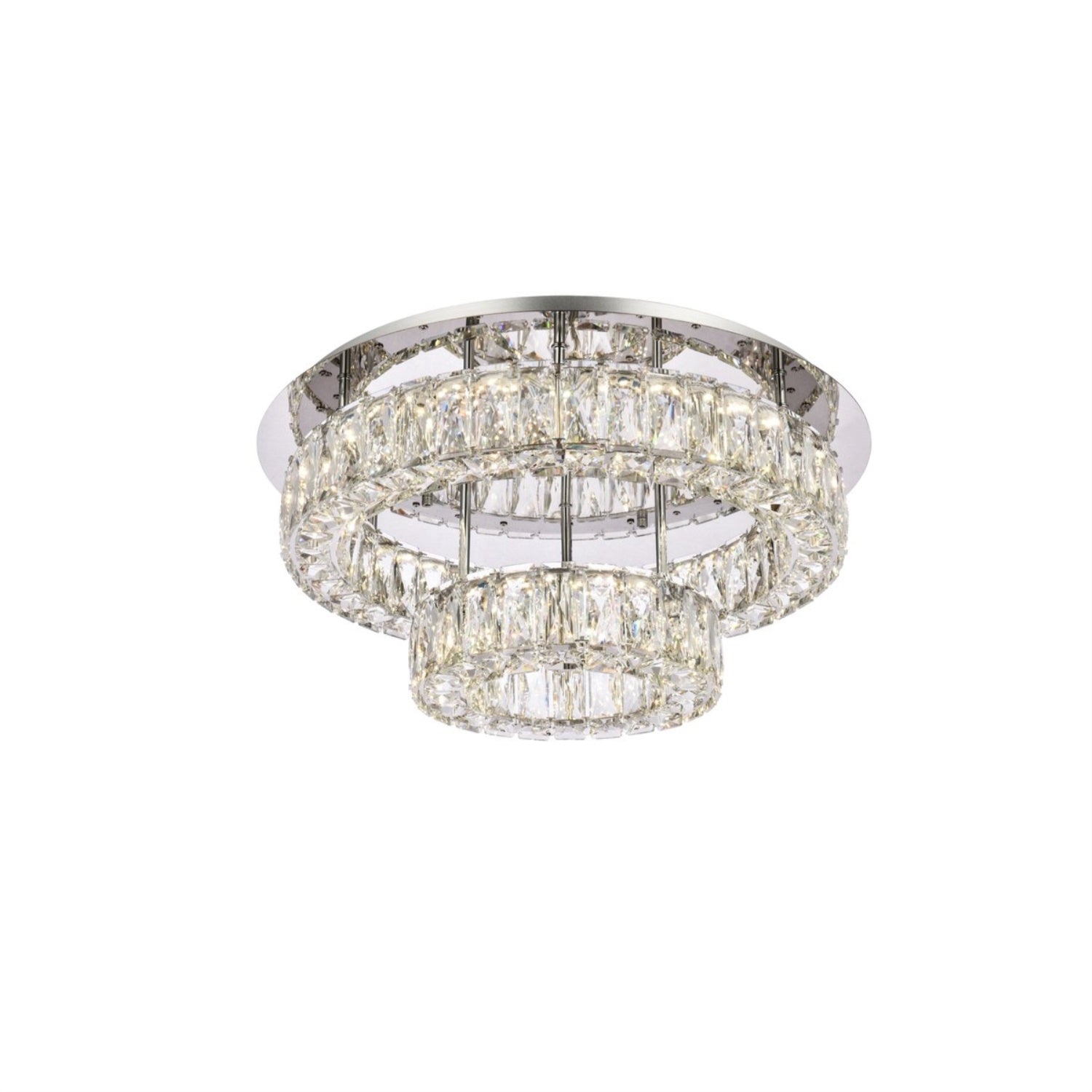 Elegant Lighting Monroe 22&quot; Led Double Flush Mount