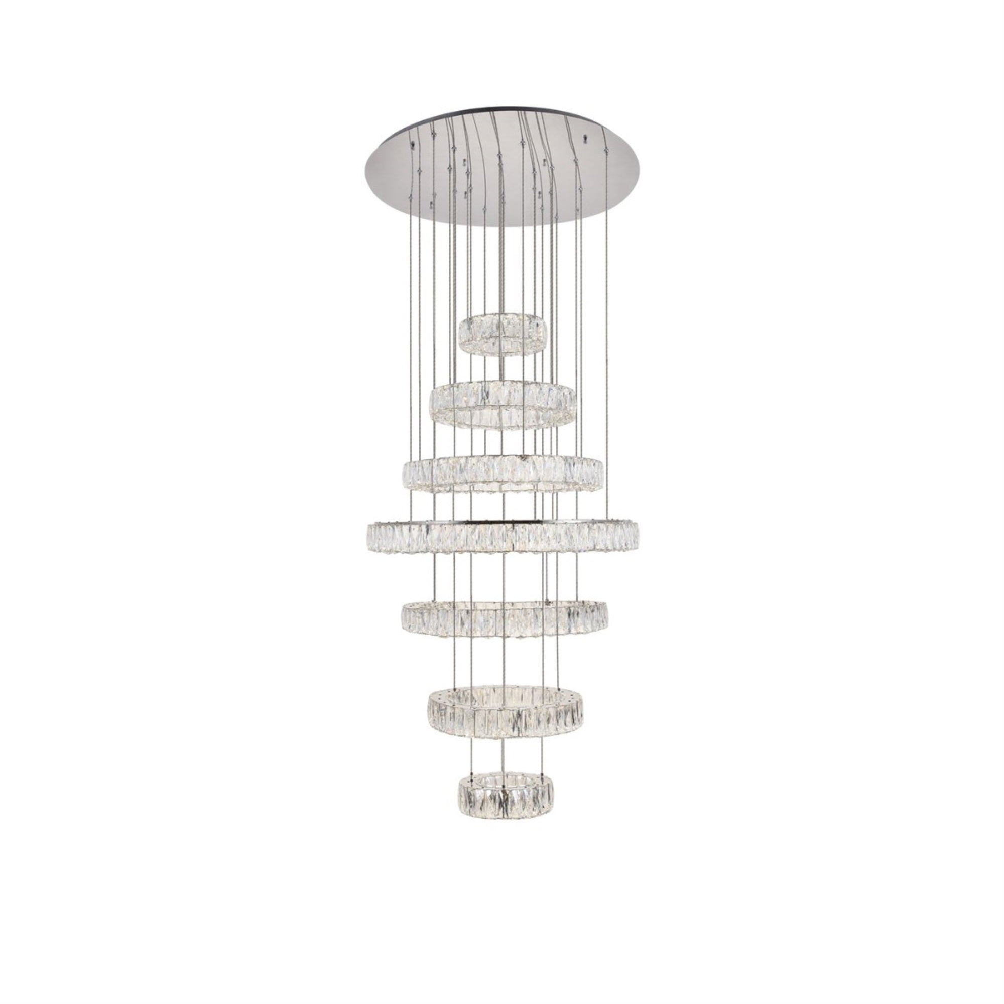 Monroe Integrated LED chip light Chrome Chandelier Clear Royal Cut Crystal