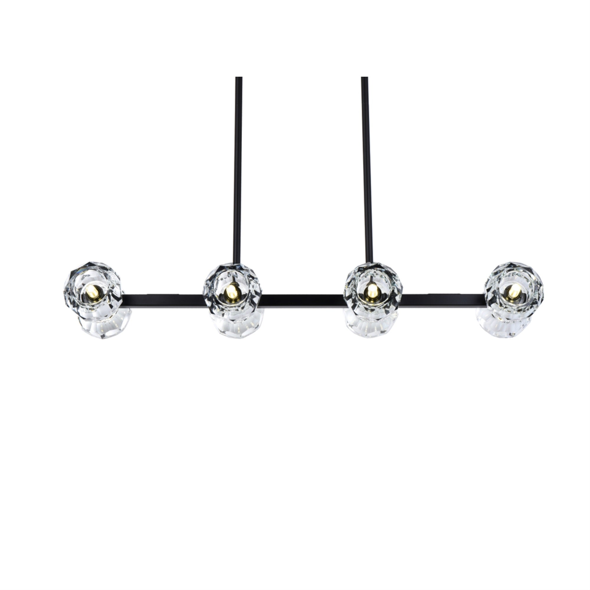 Elegant Lighting Eren Pendant Light, 31 Inch, Black Finish