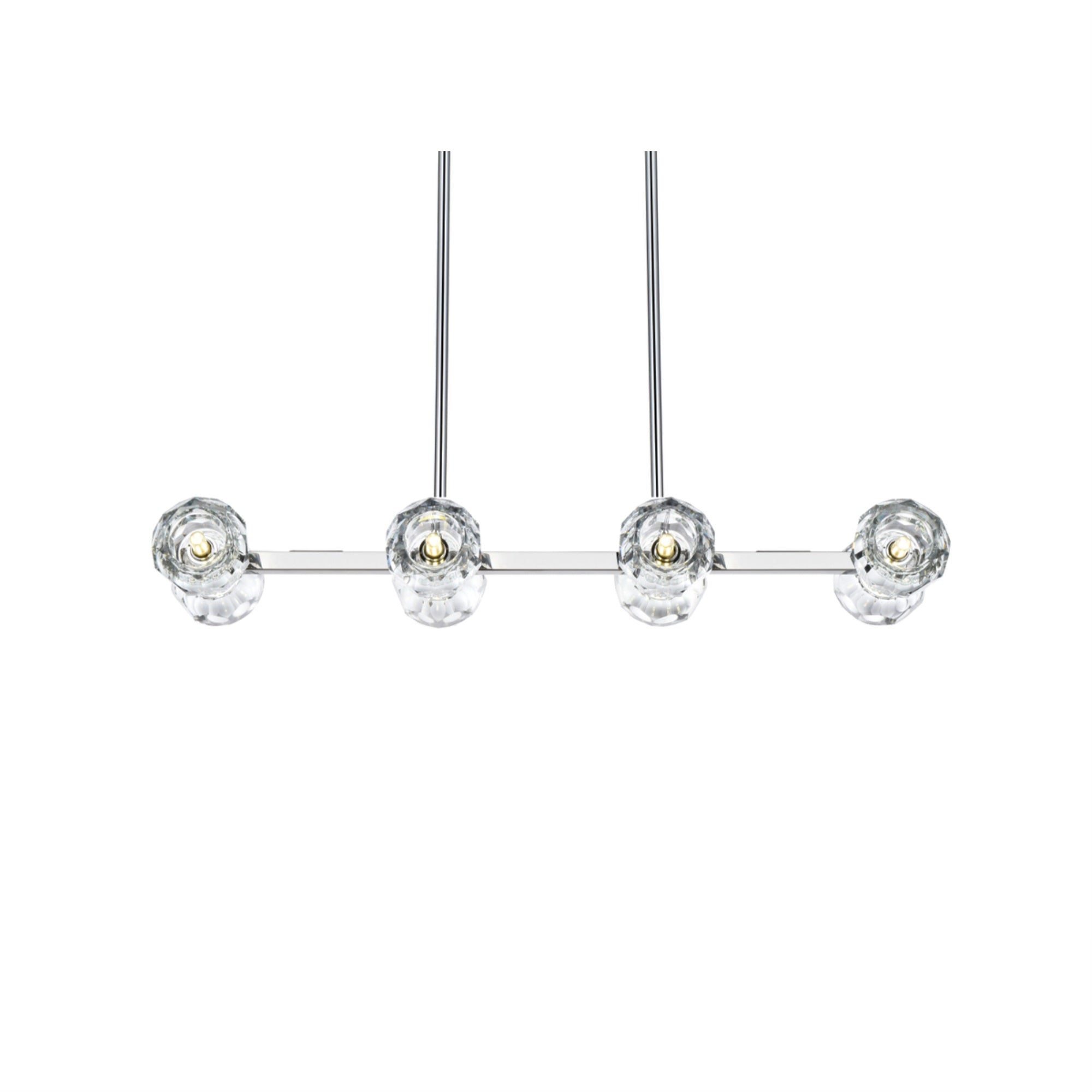 Elegant Lighting Eren Pendant Light, 31 Inch, Chrome Finish