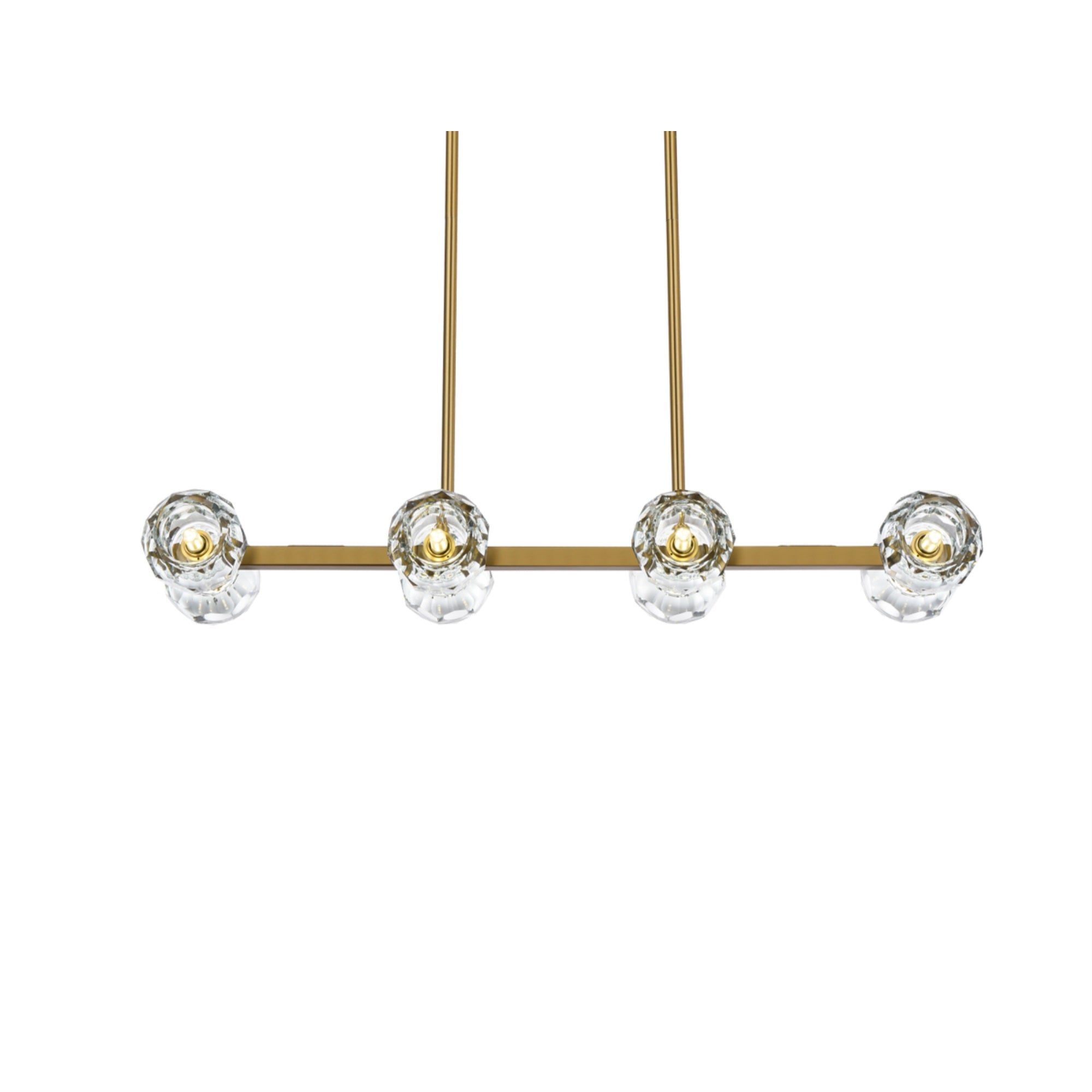 Elegant Lighting Eren Pendant Light, Satin Gold, 31 inch